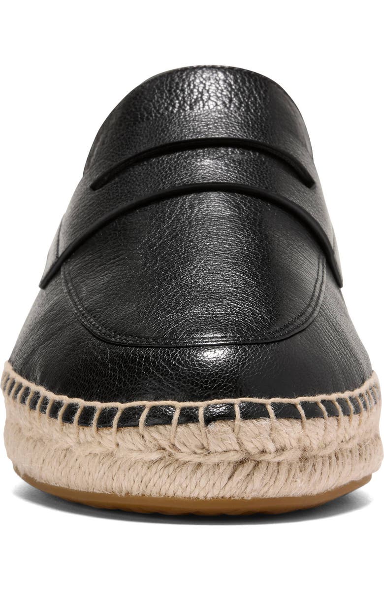 Cole Haan Livvy Espadrille Penny Loafer, Alternate, color, Black Leather