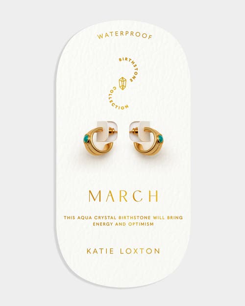 Katie Loxton 'march' Waterproof Gold Birthstone Hoop Earrings In Gold