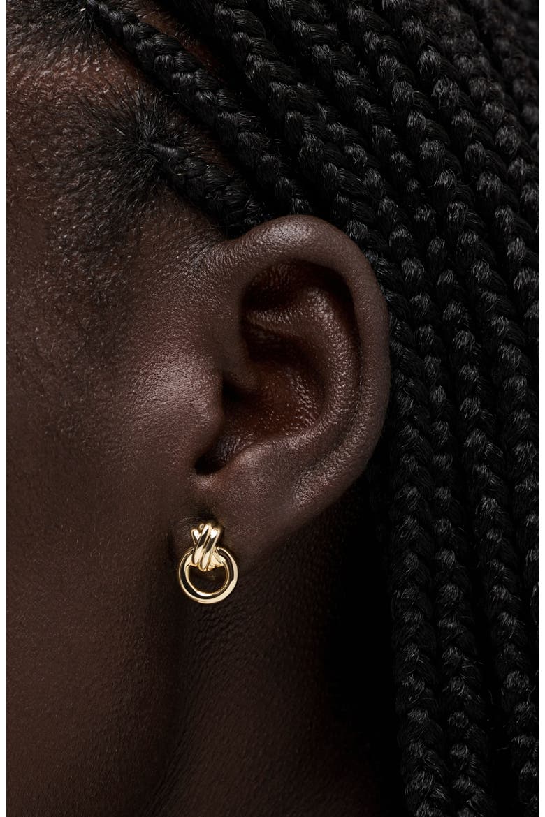 Mini Remi Knot Stud Earrings, Alternate, color, GOLD