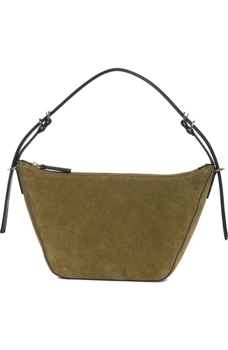 Madewell The Keeper Suede Shoulder Bag, Main, color, Aged Olive