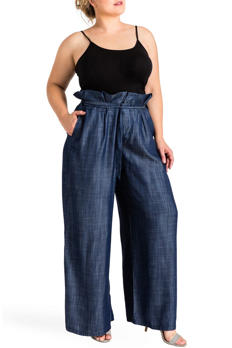 Cleo Wide Leg Pants, Alternate, color, DARK BLUE