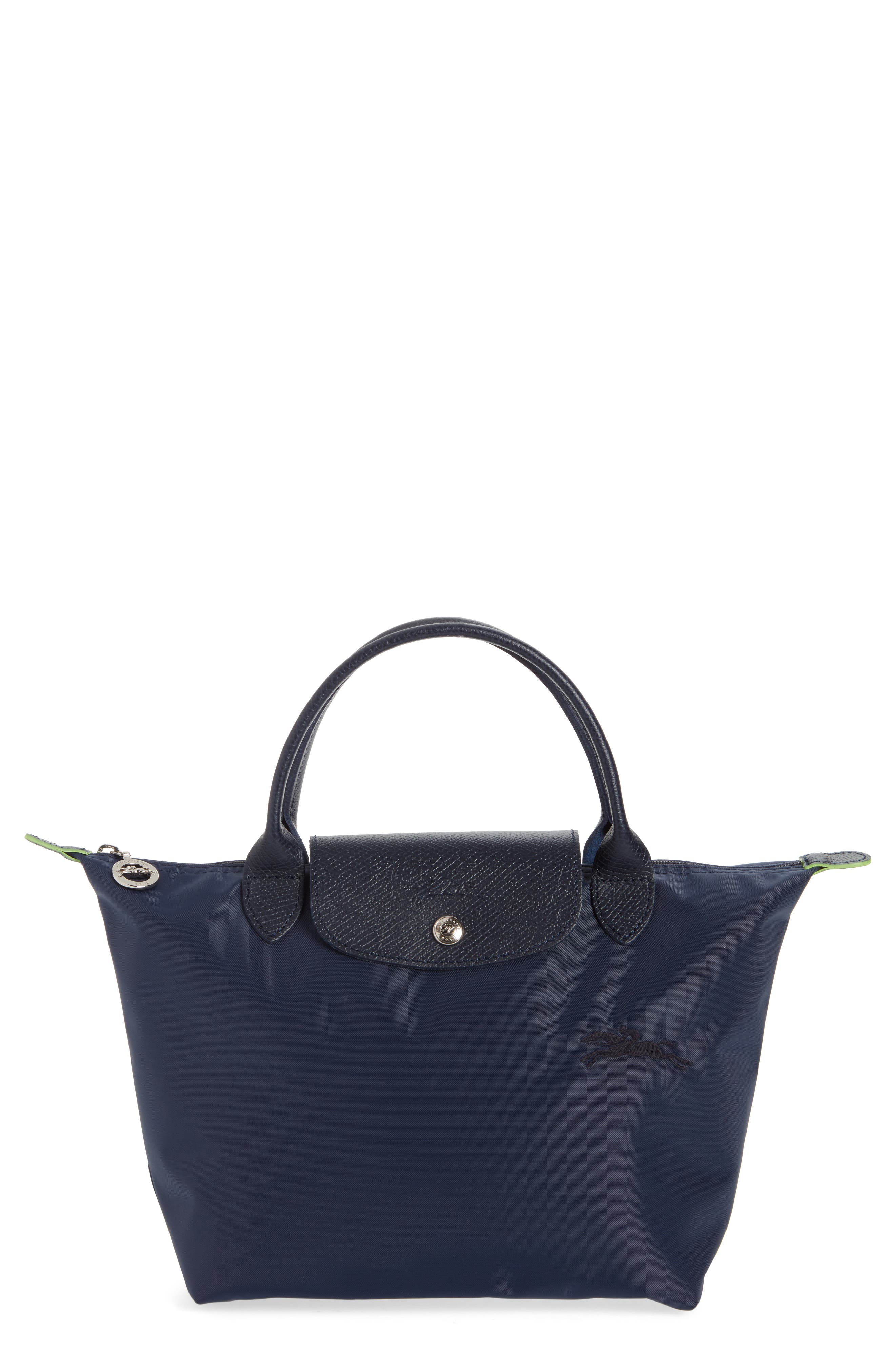 Le Pliage Green Recycled Canvas Top Handle Bag, Main, color, MARINE