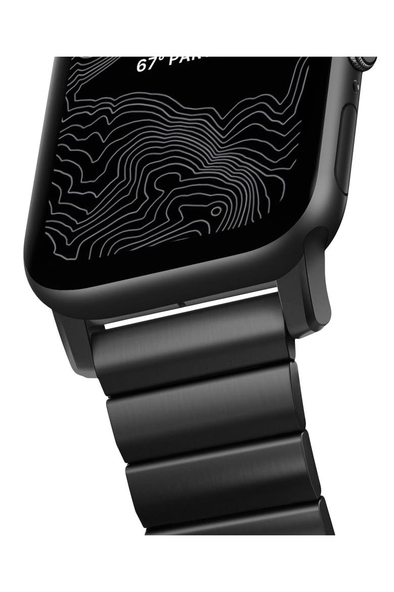 Stainless Steel Apple Watch® Strap, Alternate, color, BLACK