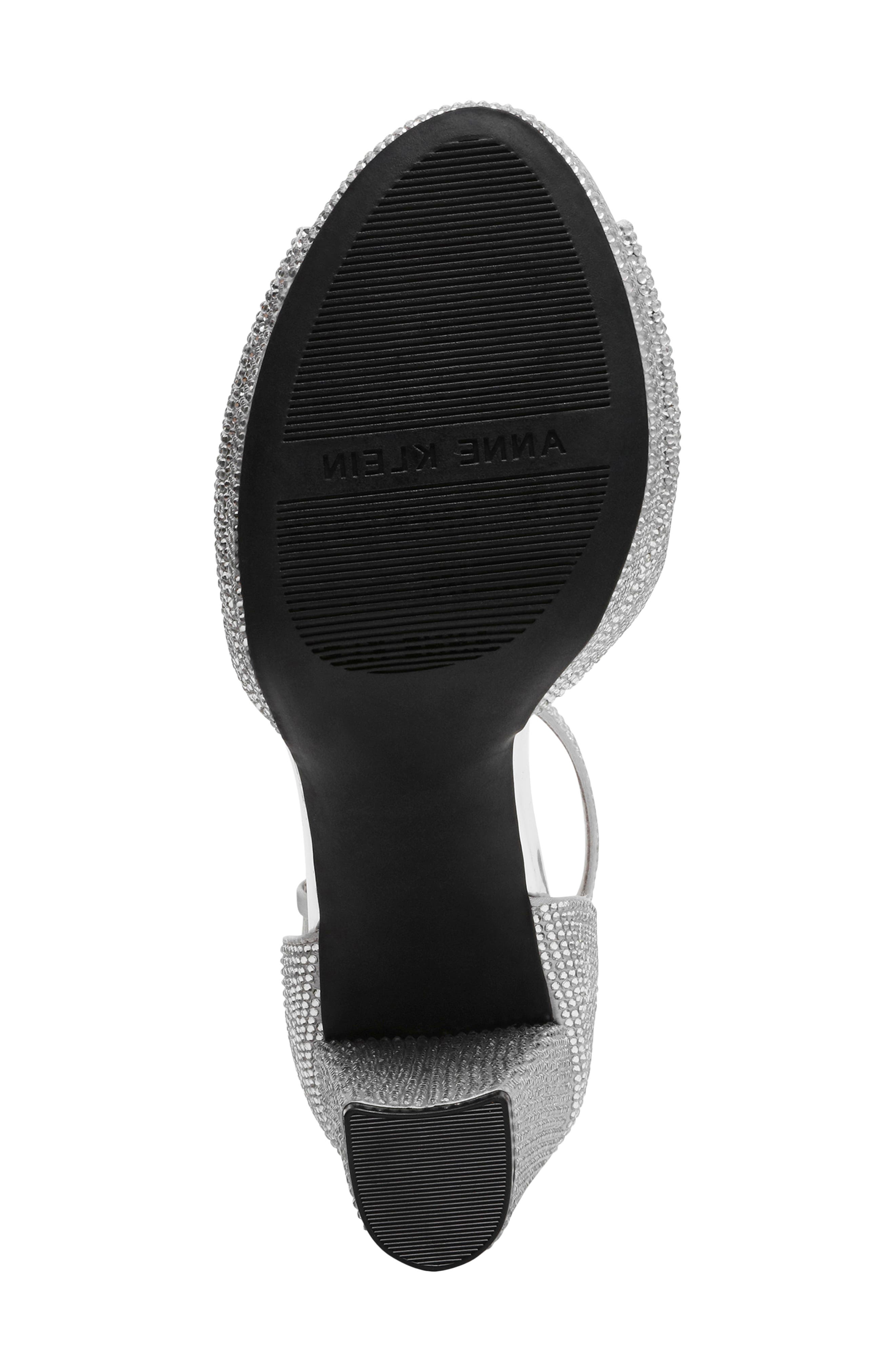 Vista Ankle Strap Platform Sandal, Alternate, color, SILVER CRYSTAL