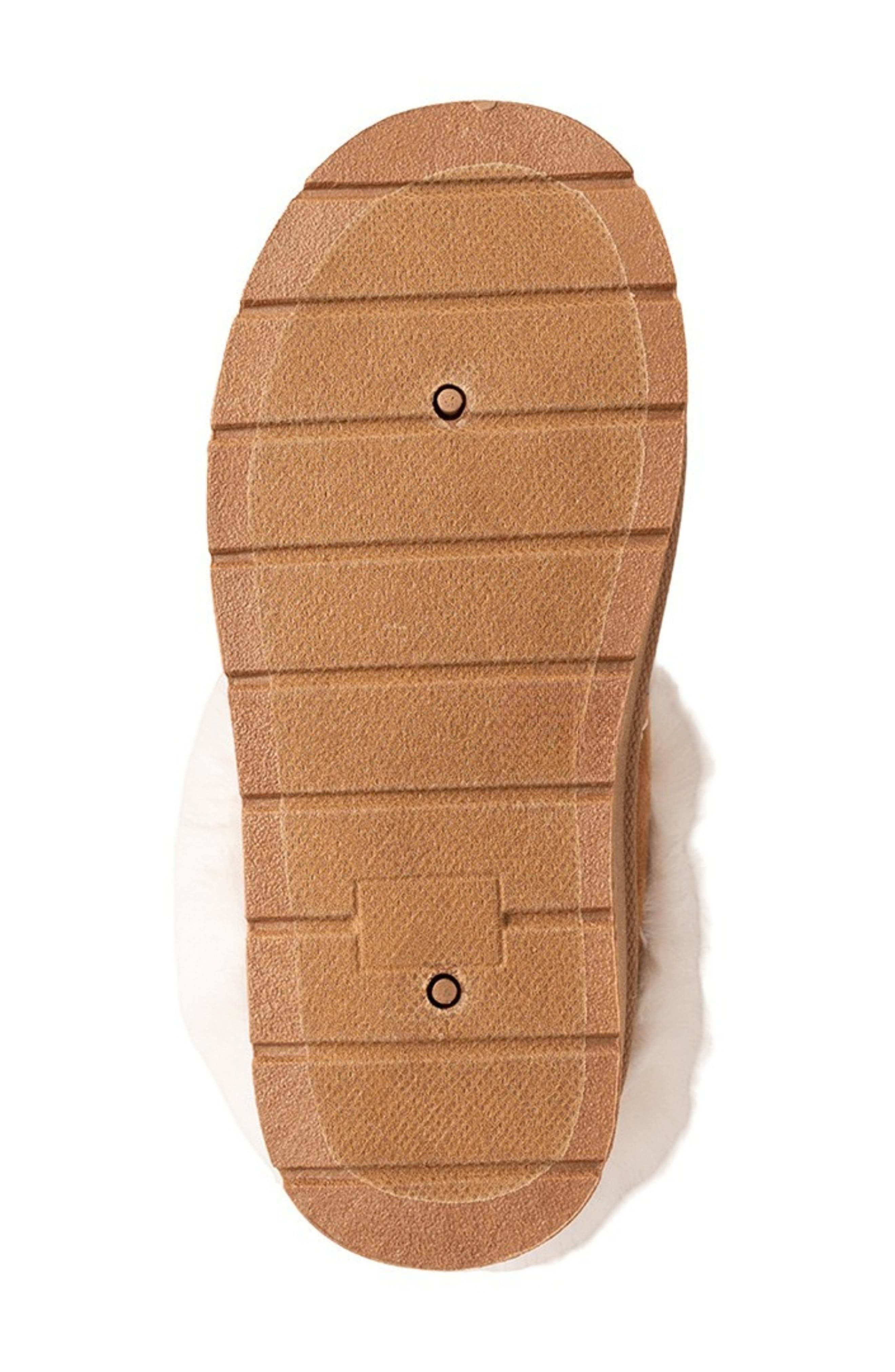 Kids' Faux Fur Trim Clog Slipper, Alternate, color, COGNAC