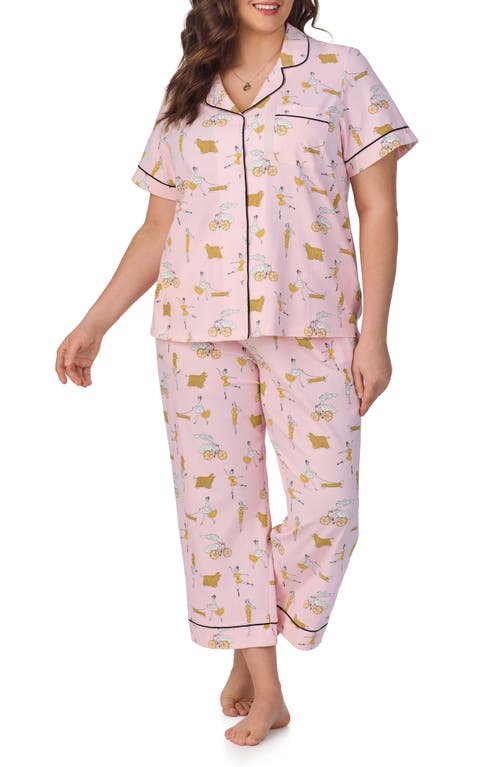 Bedhead Pajamas Print Crop Stretch Jersey Pajamas In Say Yes To Pasta