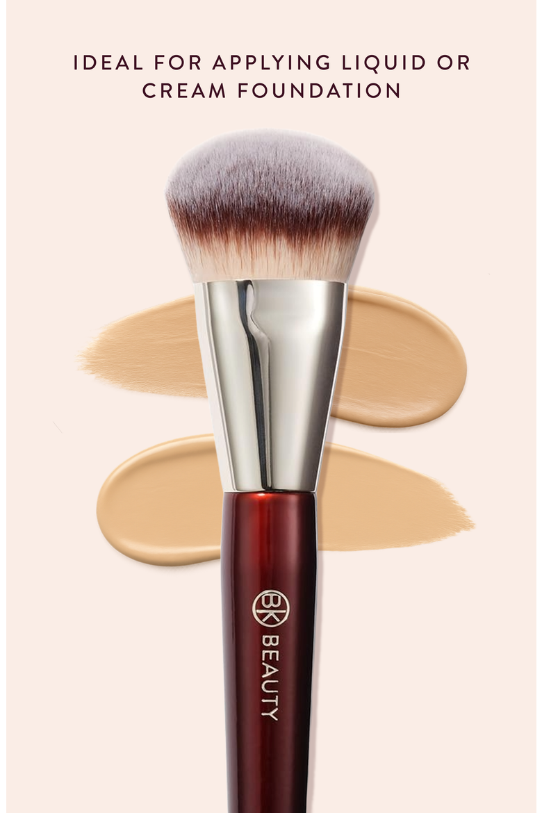 101 Contoured Foundation Brush, Alternate, color, Burgundy