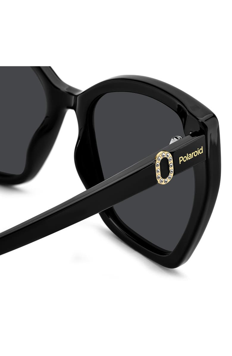 Polaroid 56mm Polarized Butterfly Sunglasses, Alternate, color, 