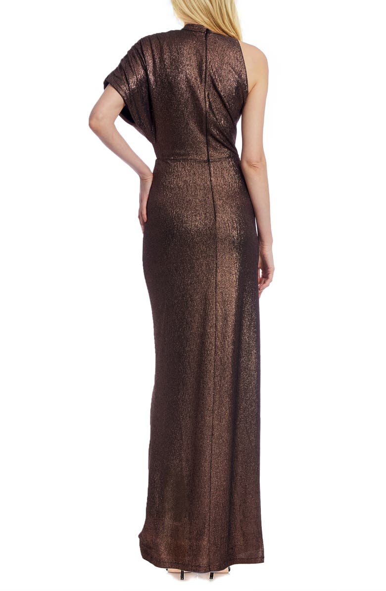 Jewel Badgley Mischka One-Shoulder Jersey Gown, Alternate, color,