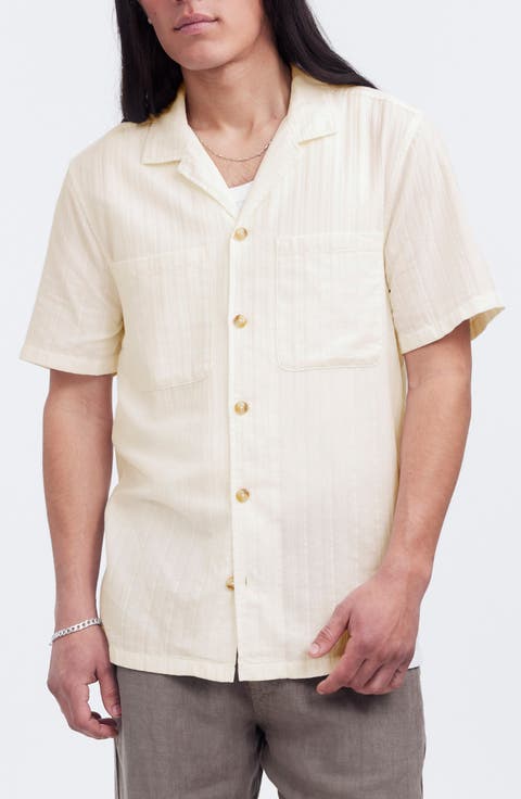 Easy Stripe Cotton Camp Shirt
