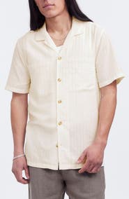 Madewell Easy Stripe Cotton Camp Shirt