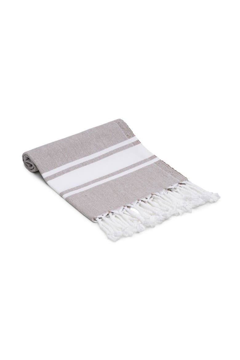 Mono Stripe Turkish Cotton Hand & Kitchen Towel Bundle, Alternate, color, Taupe Brown