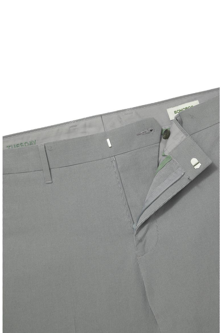 Weekday Warrior Slim Fit Flat Front Pants, Alternate, color, TUESDAY GREY BLUE FINE STRIPE