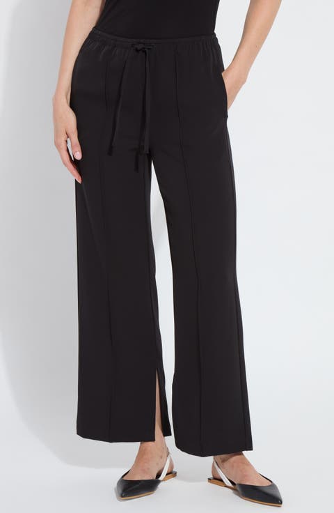 Genevieve Drawstring Inside Slit Pants