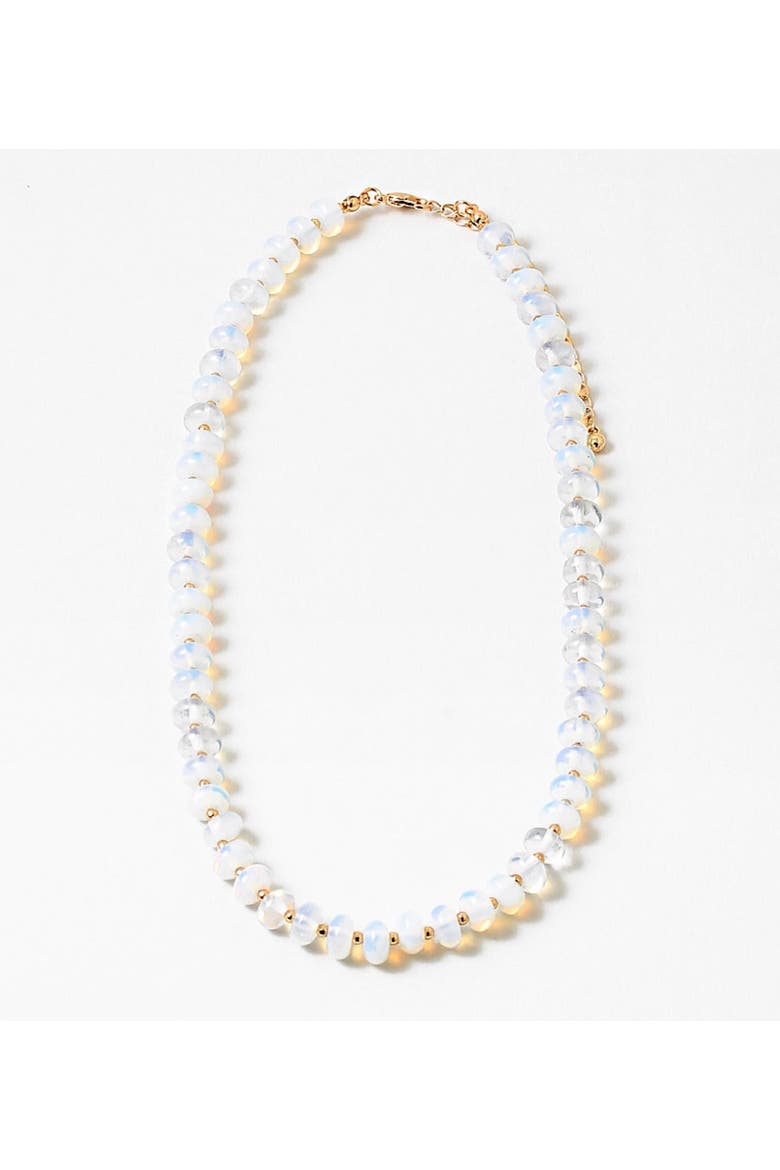Moonstone Gemstone Necklace, Main, color, White