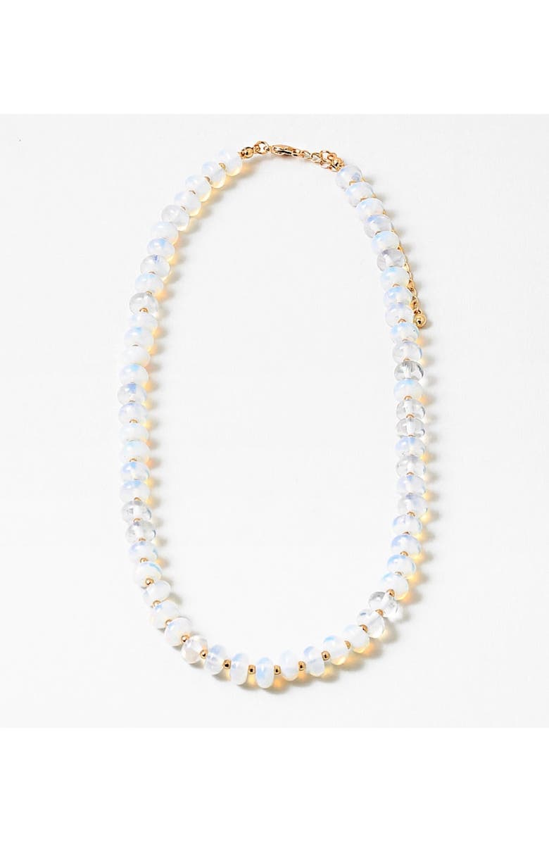 Erin McDermott Jewelry Moonstone Gemstone Necklace, Main, color, White