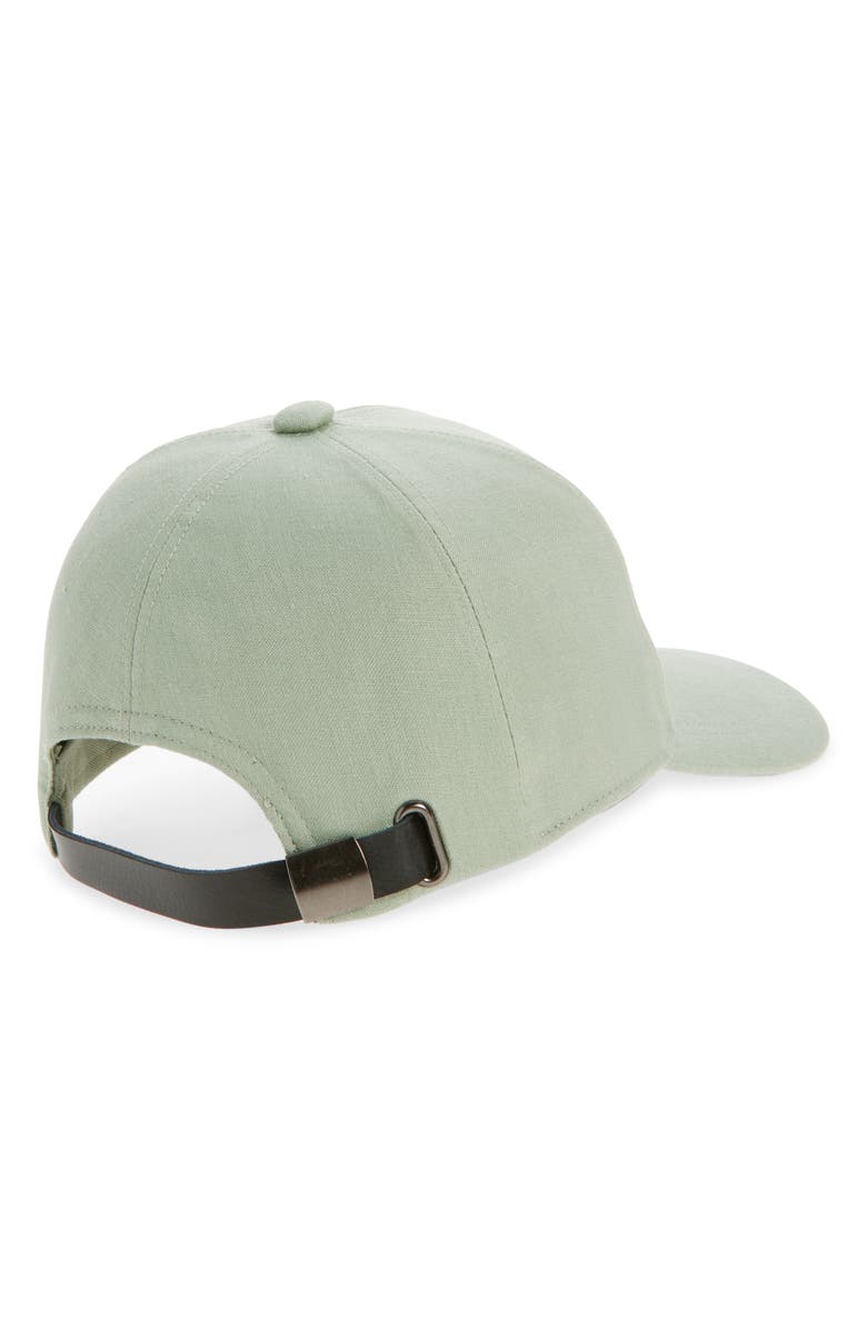 Nordstrom Linen Baseball Cap, Alternate, color, Green Iceberg