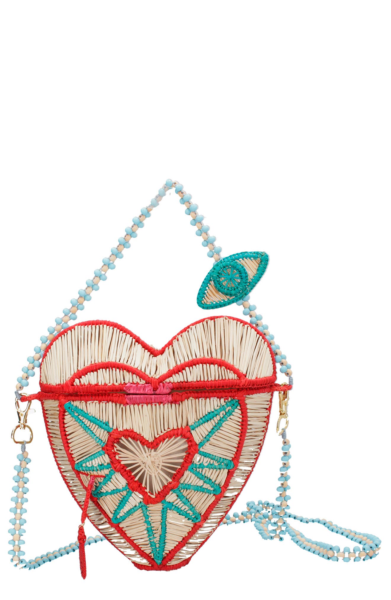 MERCEDES SALAZAR Pure Magic Sagrado Raffia Handbag, Main, color, 