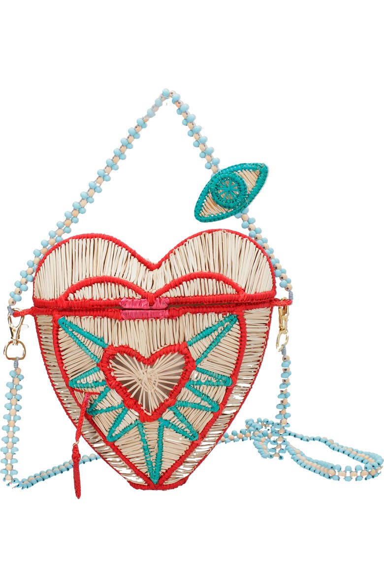 MERCEDES SALAZAR Pure Magic Sagrado Raffia Handbag, Main, color,