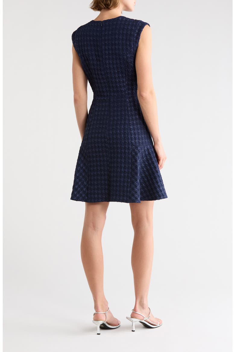 Jacquard A Line Dress, Alternate, color, NAVY