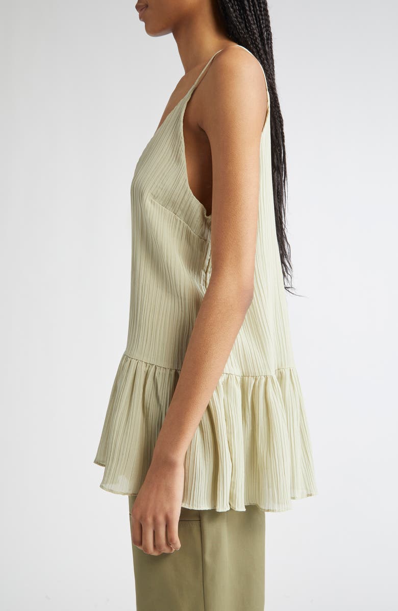 BITE Studios Lily Parchment Textured Organic Cotton & Organic Silk Peplum Top, Alternate, color, 