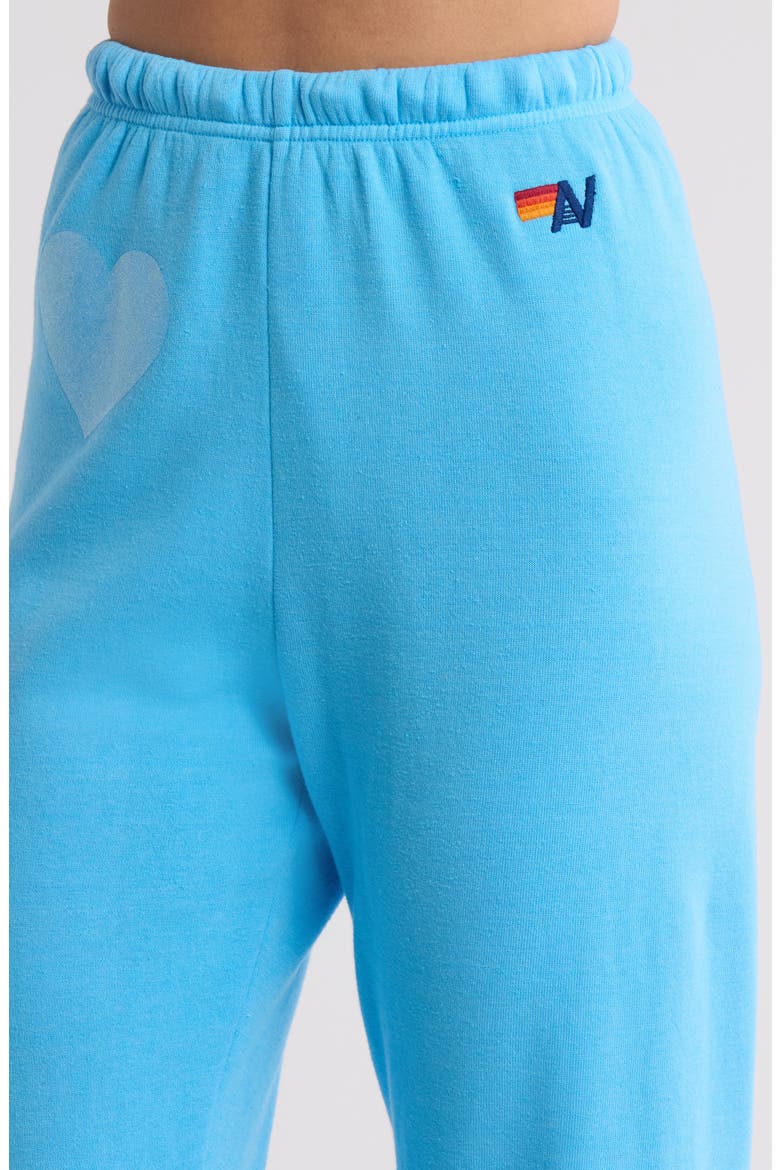 Glitter Heart Sweatpants, Alternate, color, SKY/ BLUE