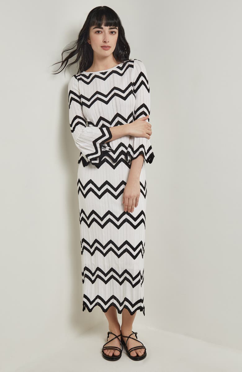 Misook Chevron Sweater, Alternate, color, 