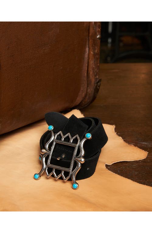 Fortela Tea Suede Leather Belt In Multi