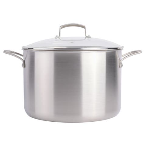 Tri Ply Stainless Steel Professional Grade 12Qt Stock Pot with Lid