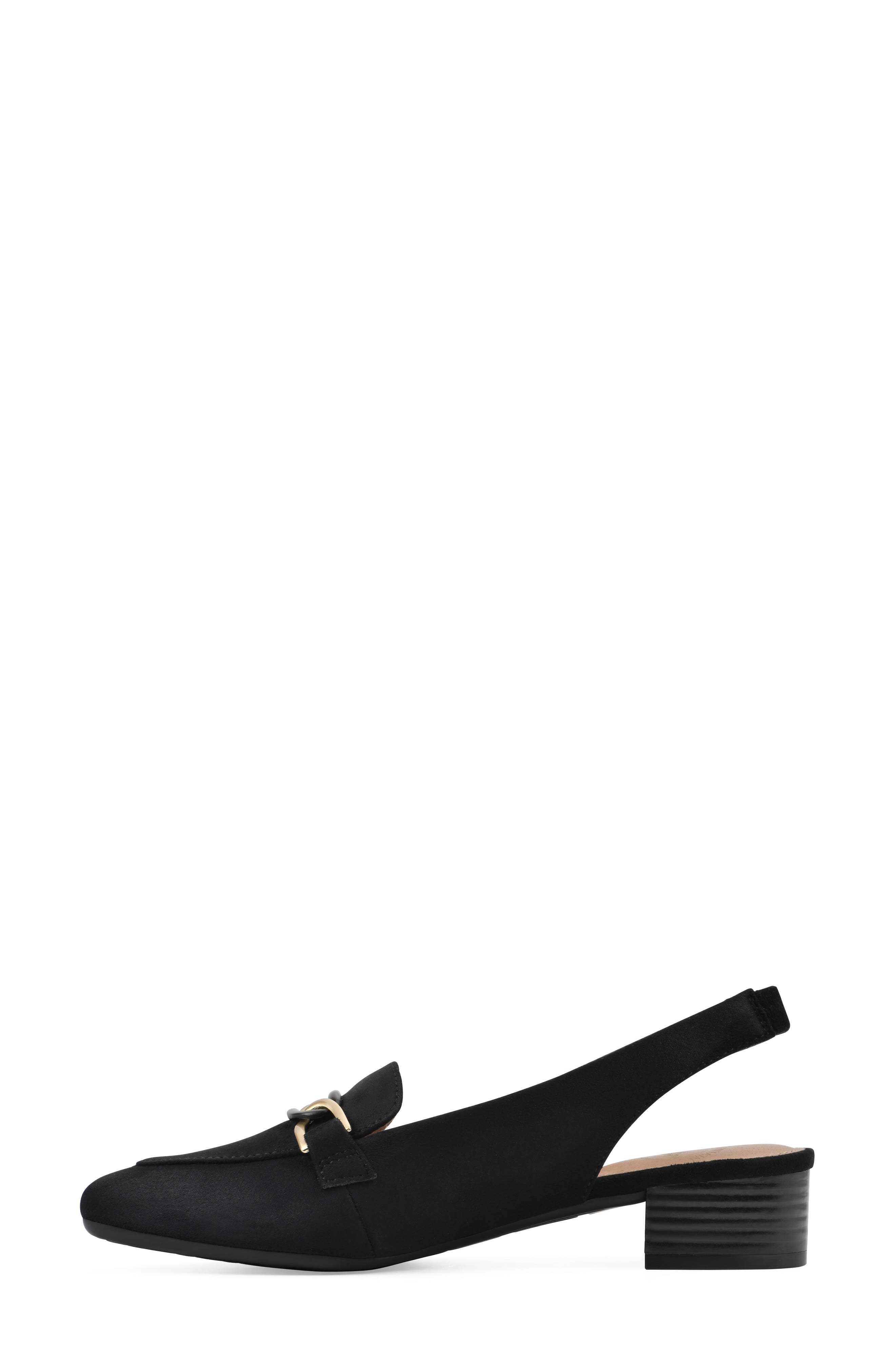 White Mountain Footwear Boreal Slingback Mule, Alternate, color, Black Fabric