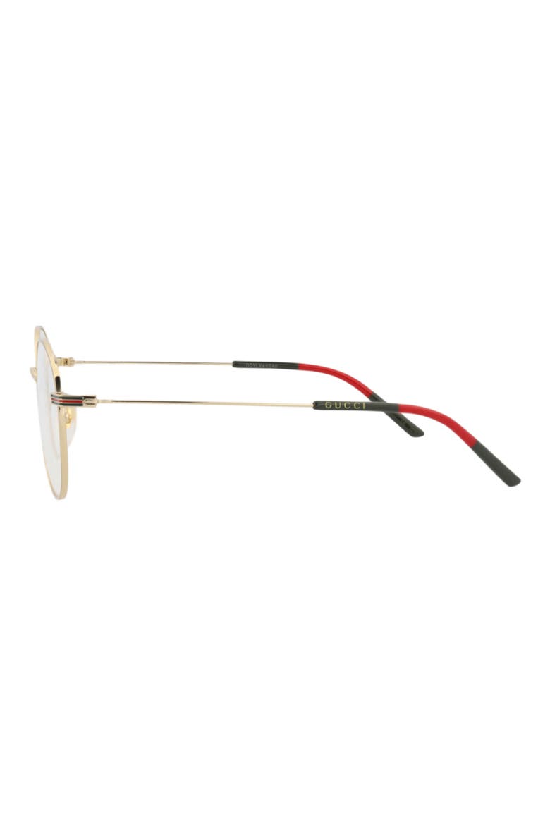 52mm Round Optical Glasses, Alternate, color, GOLD GOLD TRANSPARENT