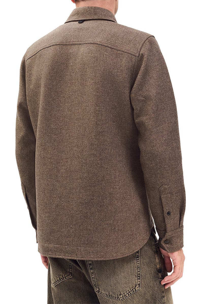 rag & bone Chelsea Wool Blend Flannel Snap-Up Shirt Jacket, Alternate, color, Brown