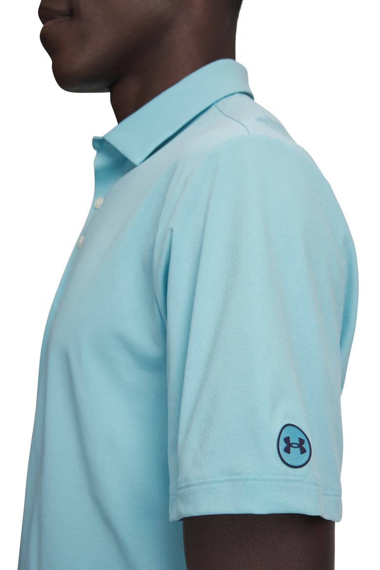 UA ArmourDry Solid Performance Golf Polo, Alternate, color, BLUE HAZE
