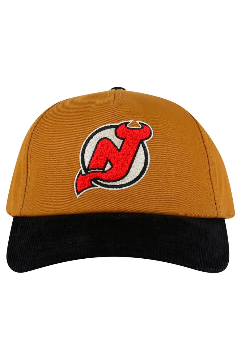 Men's American Needle  Tan/Black New Jersey Devils Burnett Adjustable Hat, Main, color, Tan