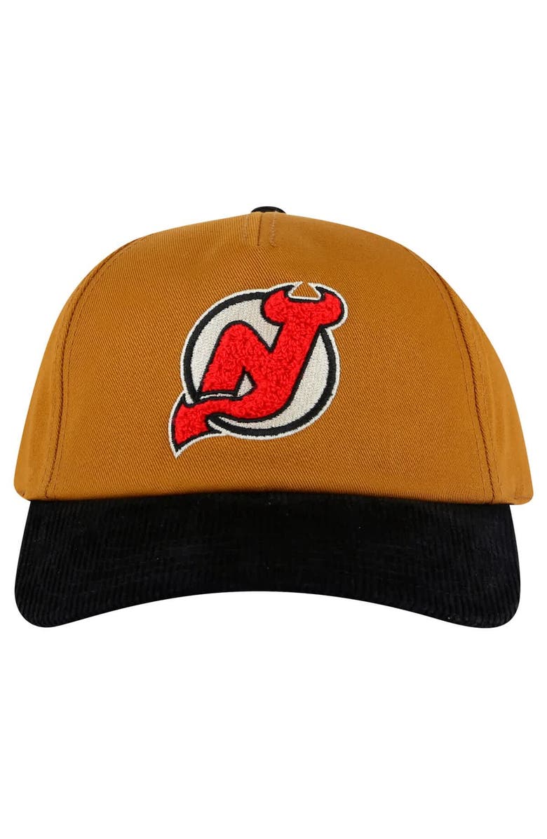 American Needle Men's American Needle  Tan/Black New Jersey Devils Burnett Adjustable Hat, Main, color, Tan
