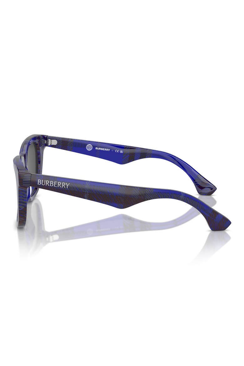 Kids' 46mm Square Sunglasses, Alternate, color, CHECK BLUE / DARK BLUE