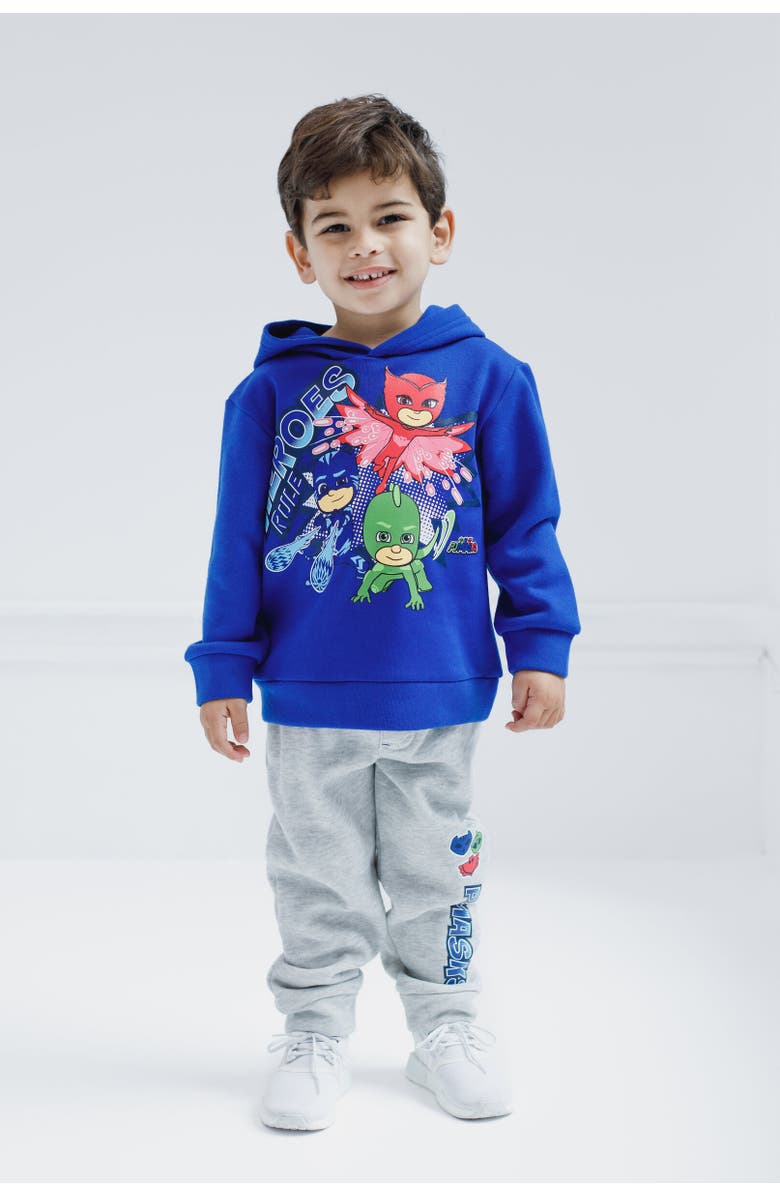 PJ MASKS Fleece Hoodie & Pants Set, Alternate, color, Blue / Gray