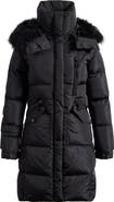 SAM. Luxe Highway Down Puffer Jacket with Genuine Shearling Trim