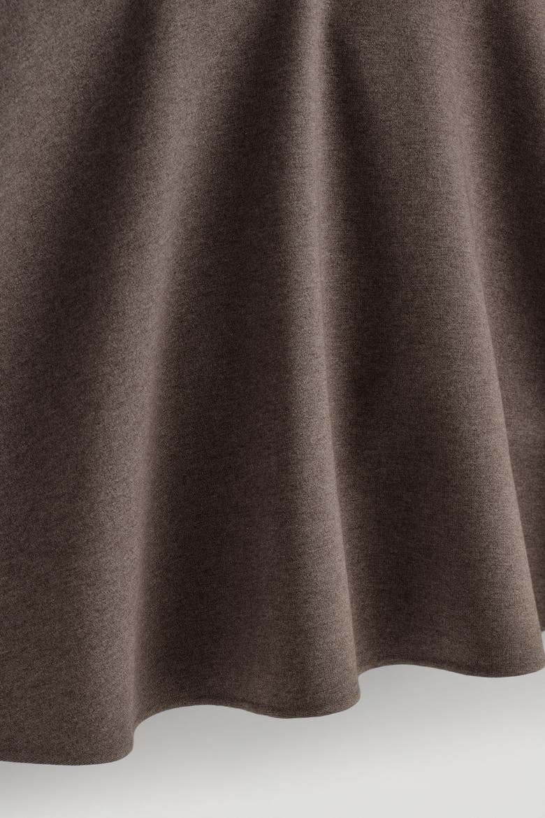 Flared Jersey Mini Skirt, Alternate, color, BROWN