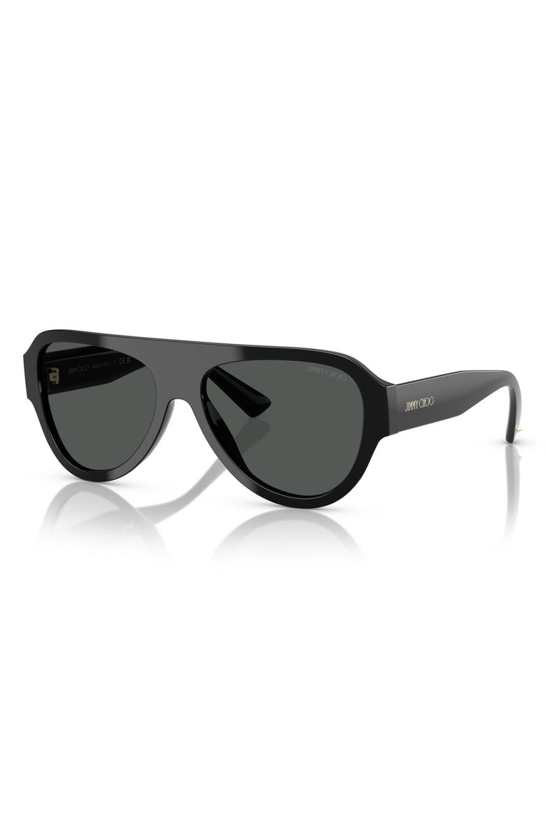 Jimmy Choo 55mm Pilot Sunglasses, Alternate, color,