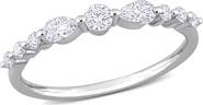 Julianna B. 1/2CT DEW Moissanite Semi-Eternity Ring