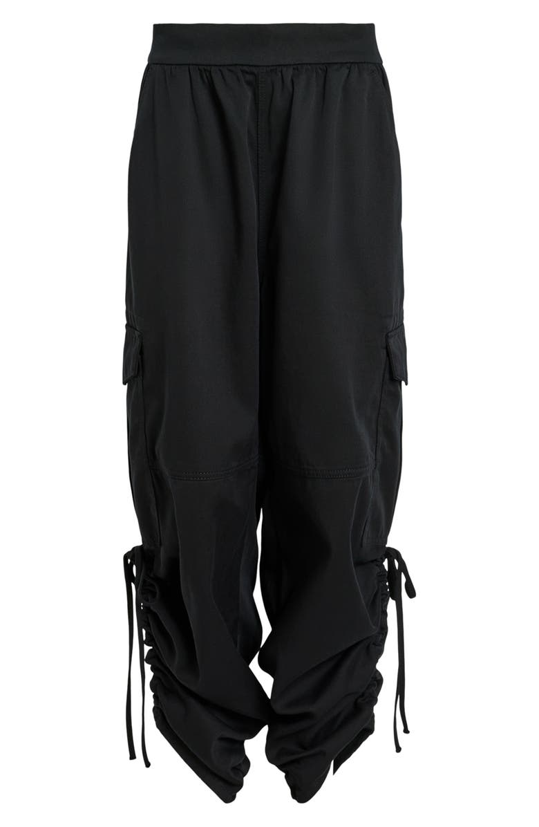 AllSaints Kaye Ruched Cargo Pants, Alternate, color, Black