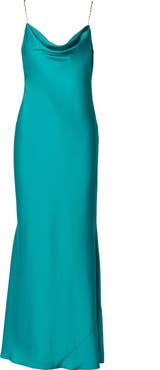 Adrianna Papell Stretch Satin Mermaid Gown