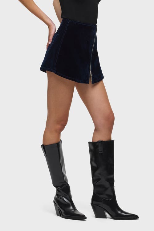 Hudson Jeans Mini Wrap Skort In Black
