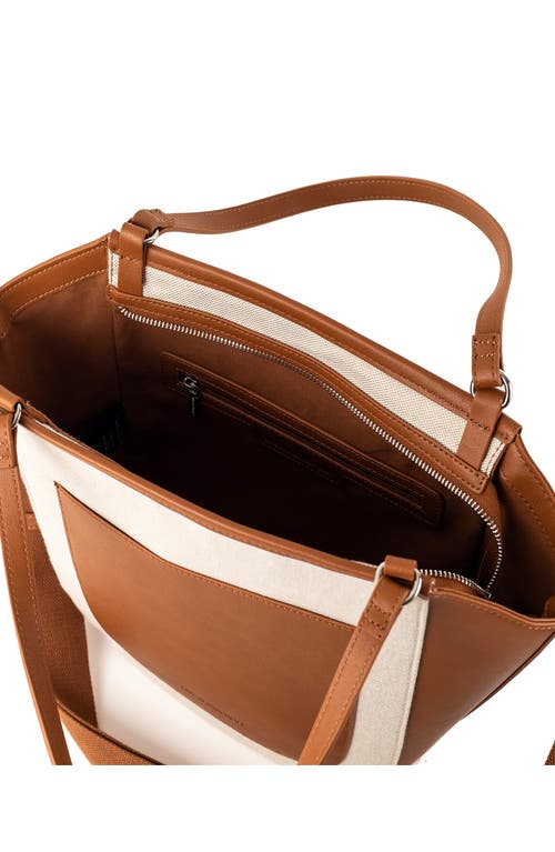 Urban Originals Harland Two Tone Tote Bag In Tan