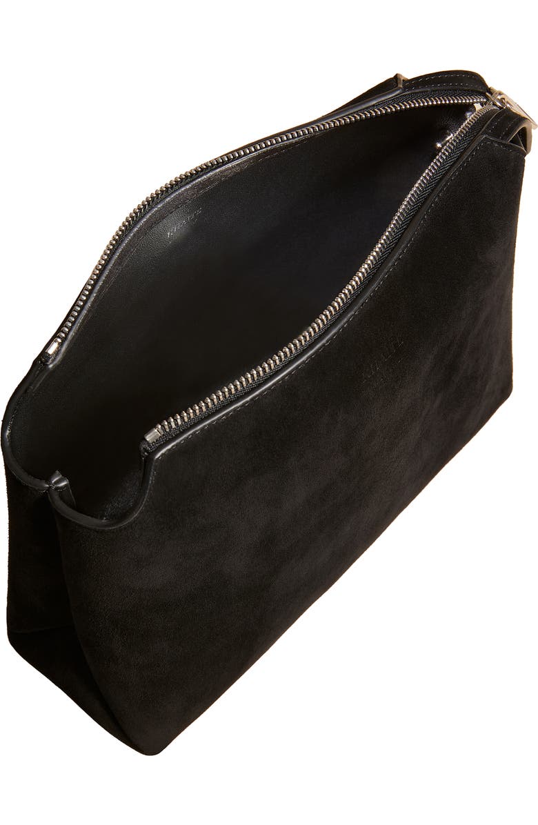 Khaite Medium Lina Suede Crossbody Bag, Alternate, color,