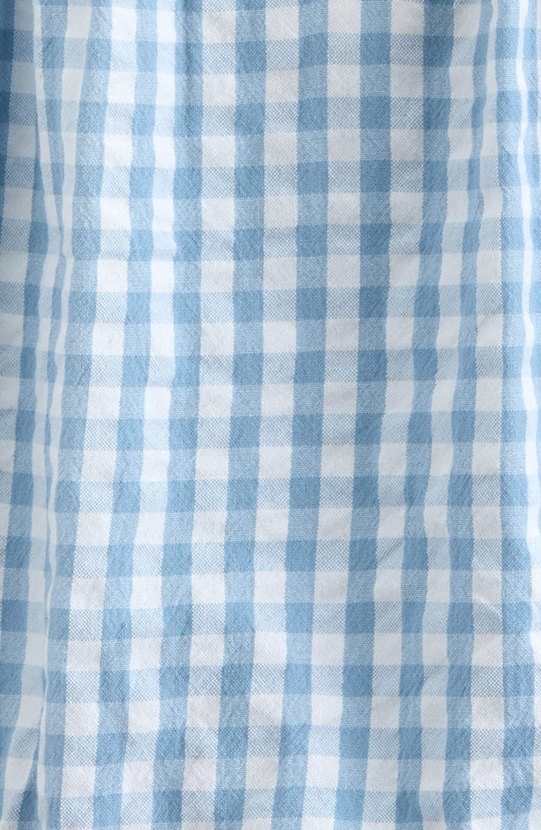 Nordstrom Flutter Sleeve Bubble Romper, Alternate, color, Blue Dusk Gingham- Flowers