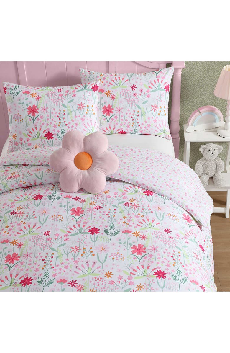 Laura Ashley Sunshine Flowers Comforter Set, Alternate, color, Bright Pink