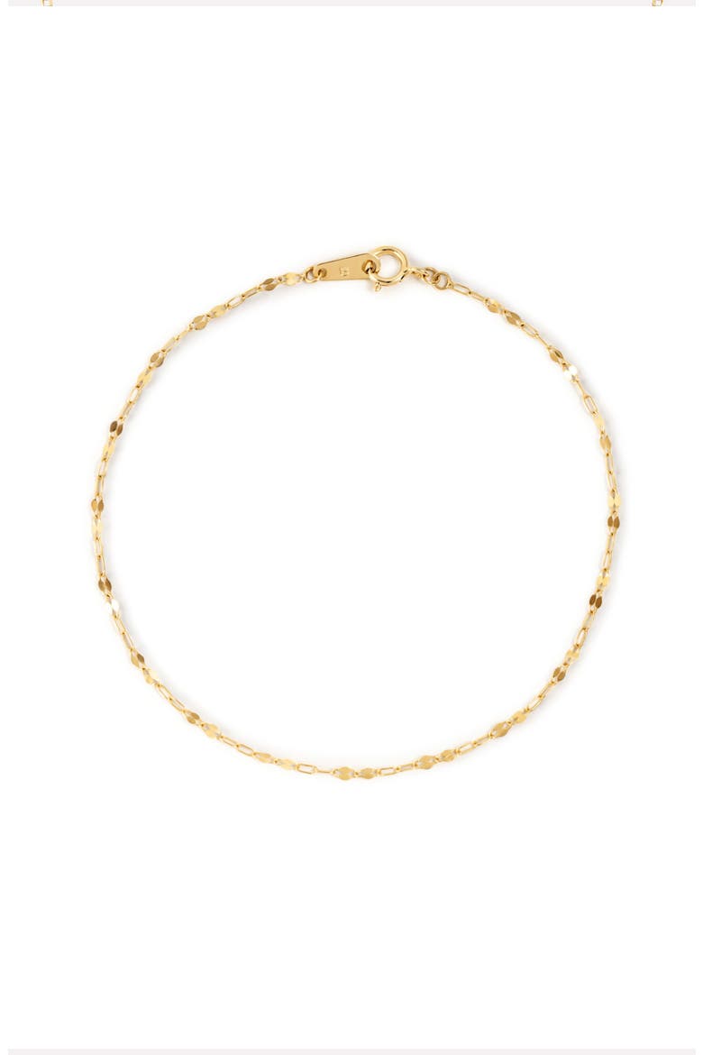 Solid Yellow Gold - Sparkle Link Chain Bracelet, Main, color, Gold