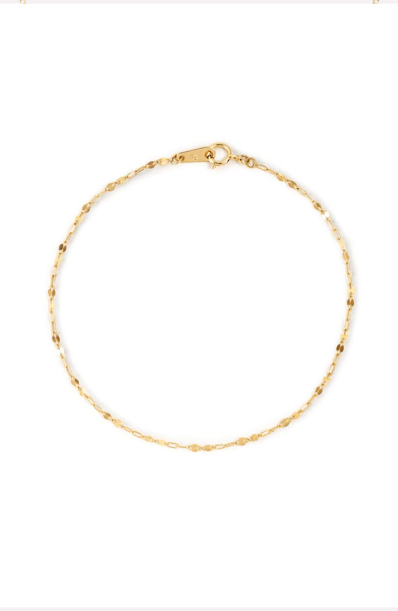 Ana Luisa Solid Yellow Gold - Sparkle Link Chain Bracelet, Main, color, Gold